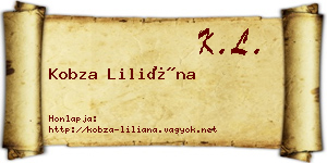 Kobza Liliána névjegykártya